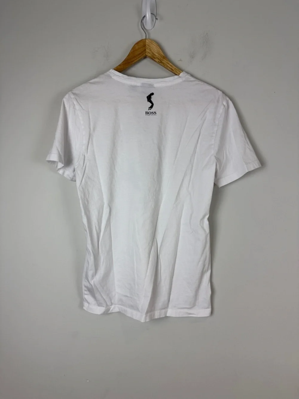 HUGO BOSS White Tee Michael Jackson with Black Graphic Size Small - Picture 6 of 10